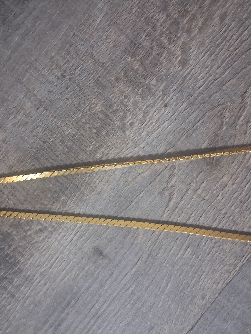 Men's Gold-Tone Herringbone Chain Necklace